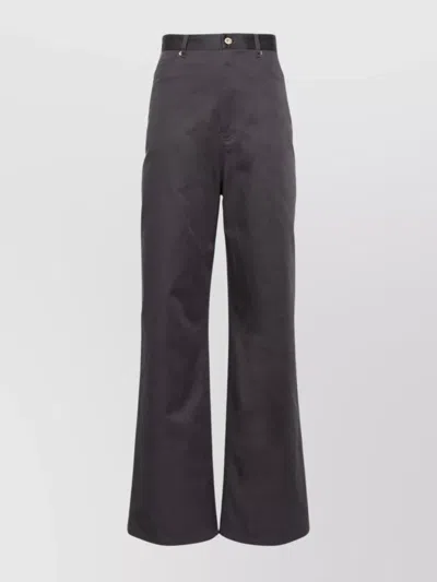 LOEWE COTTON HIGH-WAISTED TROUSERS WIDE LEG