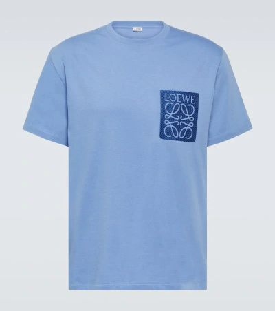 Loewe Cotton Jersey T-shirt In Blue