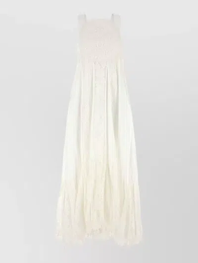 Loewe Cotton Lace Paula Ibiza Beach Dress In White