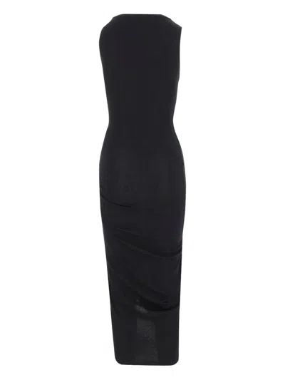 Loewe Cotton Midi Dress In Black