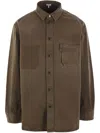 Loewe Anagram Patch Long-sleeved Shirt In Brown