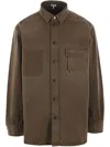 Loewe Anagram Patch Long-sleeved Shirt In Brown