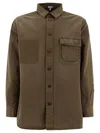 Loewe Anagram Patch Long-sleeved Shirt In Brown