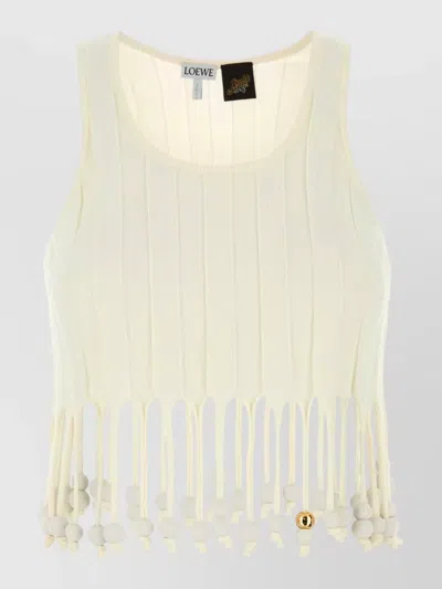 Loewe Cotton Paula Ibiza Sleeveless Top In Neutral