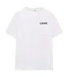 Loewe Logo-embroidered Cotton-blend Jersey T-shirt In White