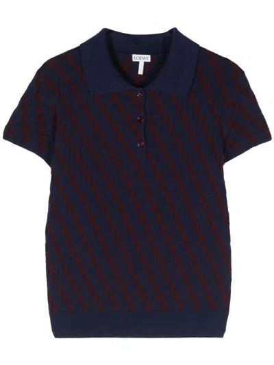 Loewe Cotton Polo Shirt In Red
