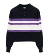 Loewe Cotton Polo Sweater In Blue