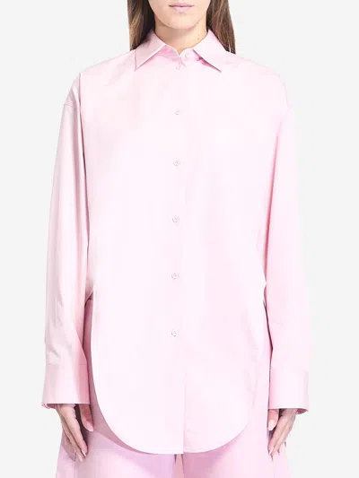 Loewe Cotton Poplin Shirt In Pink