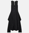 Loewe Cotton Poplin Wrap Dress In Black