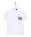 Loewe Womens White Floral Anagram-embroidered Regular-fit Stretch Cotton-blend T-shirt In White