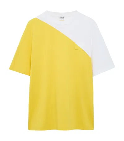 Loewe Cotton Relaxed T-shirt In Yellow