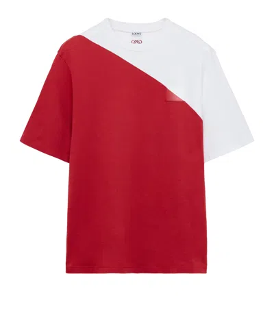 Loewe Cotton Relaxed T-shirt In Red