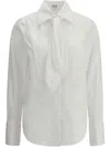Loewe Women White Pleated-front Shirt In White