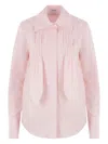 Loewe Light Pink Front Pleated Shirt In Neutral