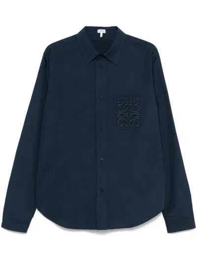 Loewe Cotton Shirt In Blue