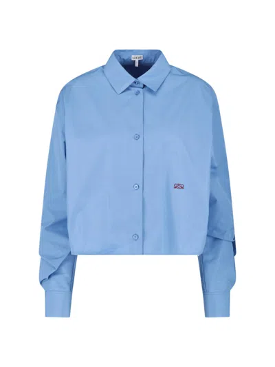 Loewe Cotton Shirt In Blue