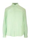 Loewe Cotton Shirt Shirts Green In Green