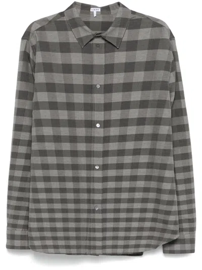 Loewe Cotton Shirt In Grey