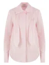 Loewe Light Pink Front Pleated Shirt In Pink