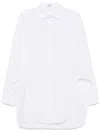 Loewe Women Cotton And Silk Blend Shirt Dress In White