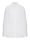 Loewe Cotton Shirt With Double-layer Sleeves In White