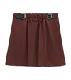 Loewe Womens Coffee Belted Cotton-silk Midi Skirt In Brown