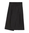 Loewe Wrap Skirt In Cotton And Silk In Black