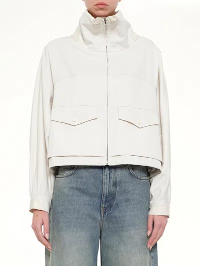 Loewe Cotton Silk Garbadine Jacket In Black