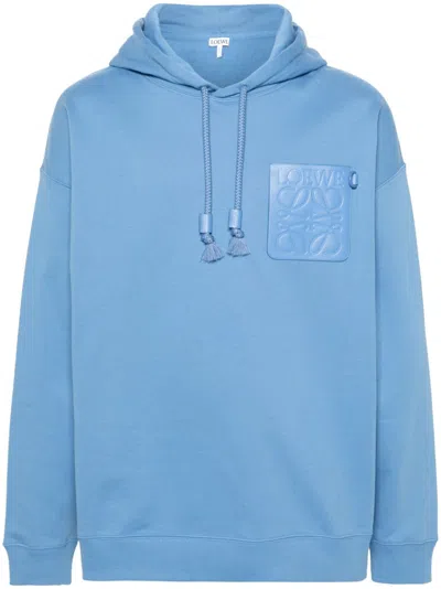 Loewe Cotton Sweatshirt In Blue