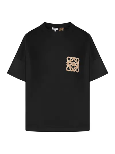 Loewe Cotton T-shirt Boxy Fit In Black