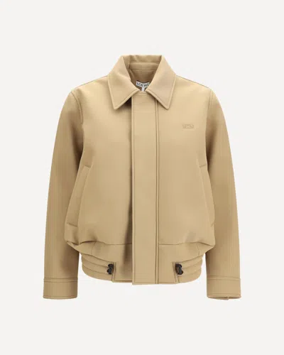 Loewe Cotton Utility Jacket In Brown