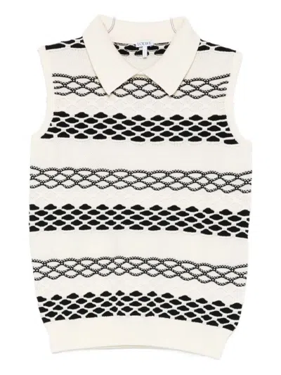 Loewe Cotton Vest In Black