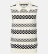 Loewe Cotton Vest With Collar And Ribbed Hem In White