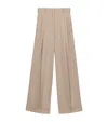 Loewe Cotton Wide-leg Trousers In Brown