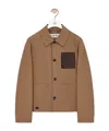 Loewe Cotton Jacket With Contrast Pocket And Front Pockets