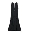 Loewe Poplin Dress With Bow Detail And Midi Length In Black