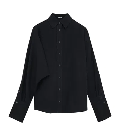 Loewe Cotton Wrap Shirt In Black