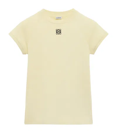 Loewe Cotton-blend Baby T-shirt In Yellow