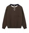 Loewe Cotton-blend Drawstring Sweatshirt In Burgundy