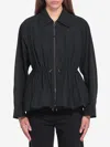Loewe Womens Black Drawstring-waist Cotton-blend Jacket In Black