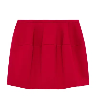 Loewe Cotton-silk Balloon Mini Skirt In Red
