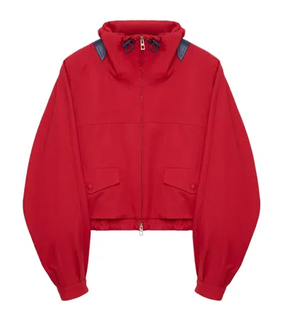 Loewe Cotton-silk Gabardine Bomber Jacket In Red