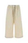 Loewe Ivory Relaxed Flat Front Pants In White