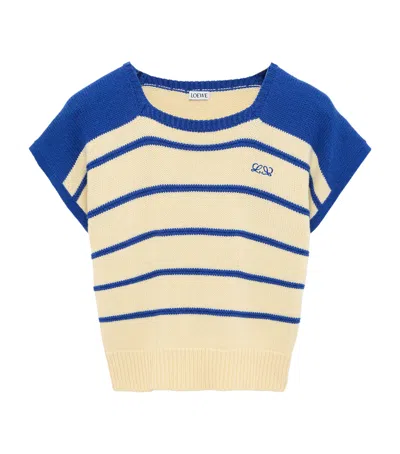 Loewe Cotton-wool Stripe Sweater In Yellow