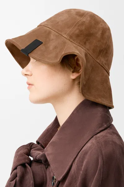 Loewe Country Suede Hat In Brown