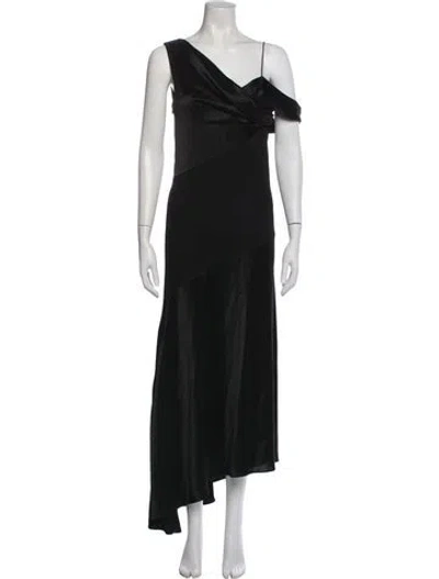 Pre-owned Loewe Cowl Neck Long Dress In Black