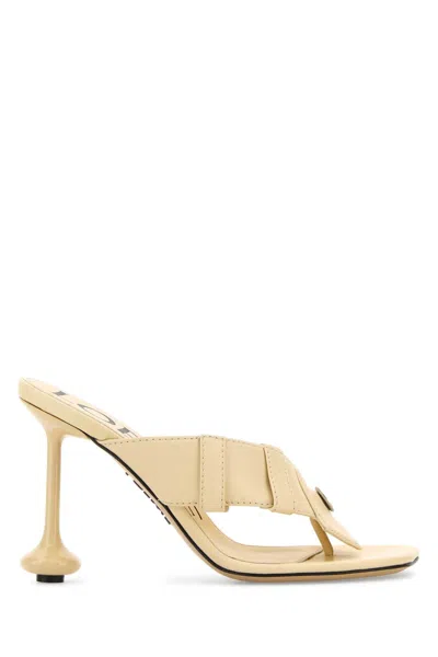 Loewe Cream Nappa Leather Toy Panta Mules