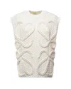 Loewe Cream Wool Vest In White