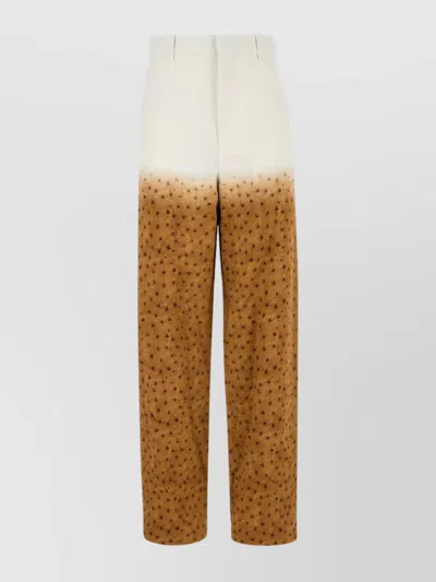 LOEWE CREPE PANT WITH PRINTED GRADIENT STAR PATTERN