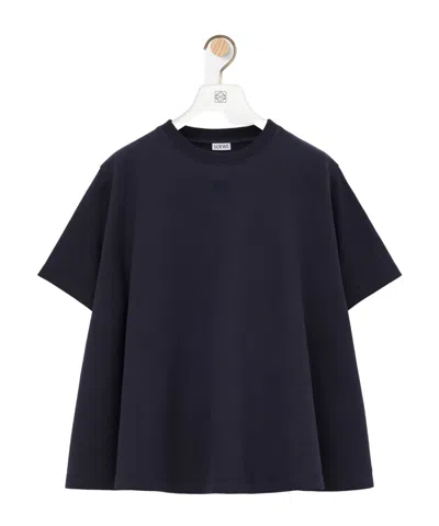 Loewe Trapeze Top In Cotton Blend In Blue